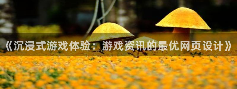 鼎点娱乐直属：《沉浸式游戏体验：游戏资讯的最优网页设计》
